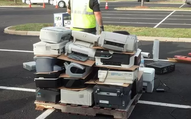 Electronics recycling stack