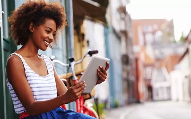 Girl With Tablet 