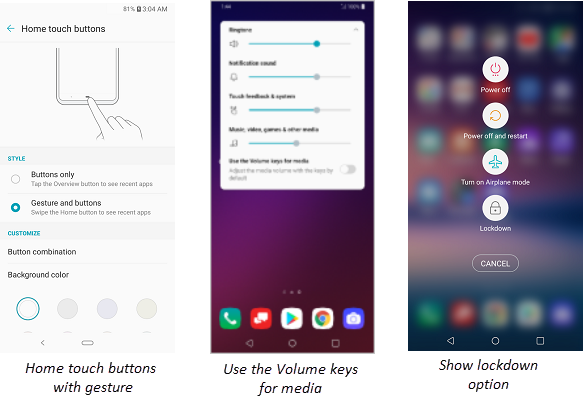 LG V30 Pie OS screenshot