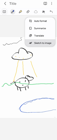 Samsung Galaxy One UI 6.1.1 Sketch to Image screenshot