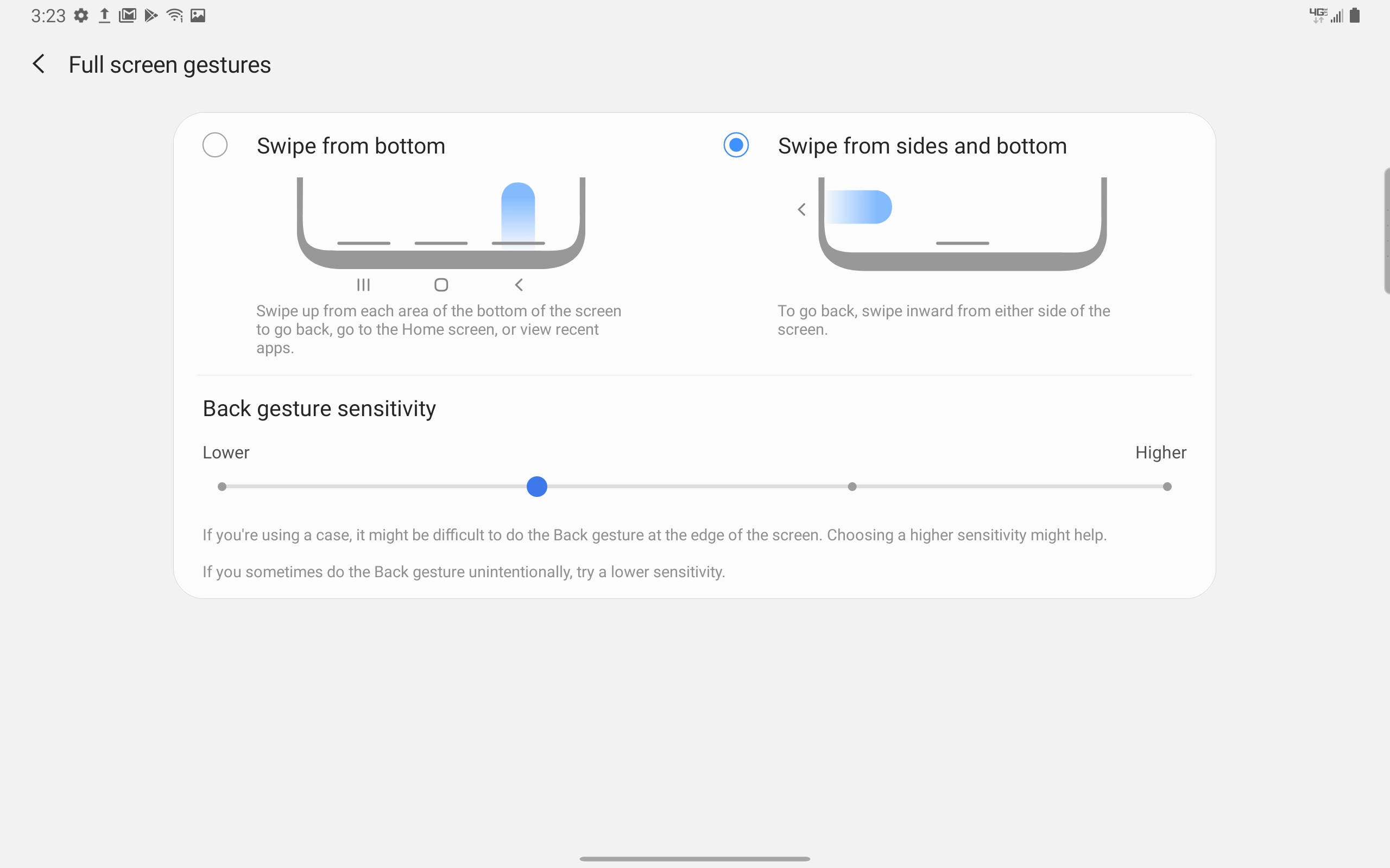 Samsung Galaxy Tab A 8-inch Gesture Navigation screenshot