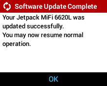 Network Initiated Software Update - Update Successful