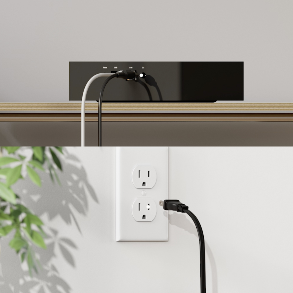 Connect to a wall outlet or ONT