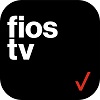 Fios TV logo - black logo with the words 'fios tv' and a red check mark