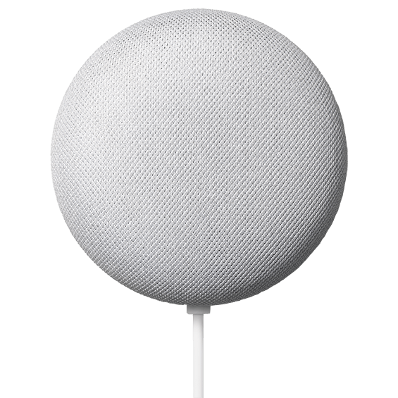 Chalk Google Nest Mini product image closer front view